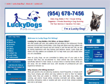 Tablet Screenshot of luckydogspetsitting.com
